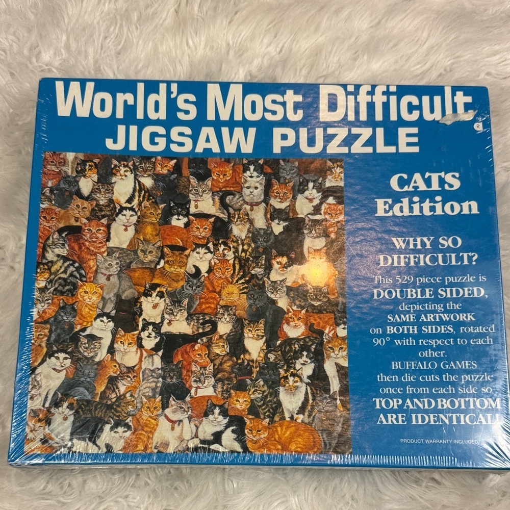 Vintage Buffalo Games Words Most Diff Jigsaw Puzzle - Cats Edition